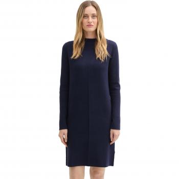 Damen Strickkleid TOM TAILOR in Blau, Gr. 38, mit LENZING™ ECOVERO™