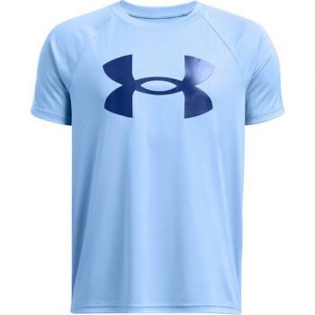 Under Armour Youth SS Blue Big Logo T-Shirt (Size 12-13)