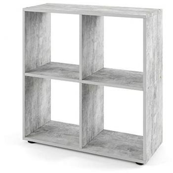 VICCO Raumteiler TETRA 4 Fächer Grau Beton