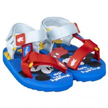 Pies felices: sandalias Mickey Mouse azules velcro