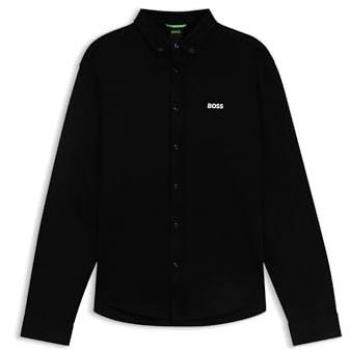 BOSS Herren Langarmhemd B Motion in Schwarz