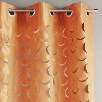 Rideau léger Cuivre en taffetas avec découpe laser 140 x 260 cm