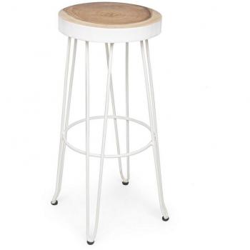 Esszimmerstuhl „Rakel“ Natur24 – 44 × 44 × 74 cm, Holz+Metall