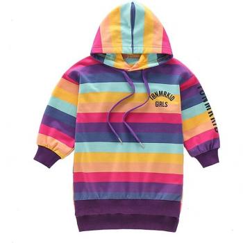 Capuche Arc‑En‑Ciel : T‑Shirt Long pour Filles