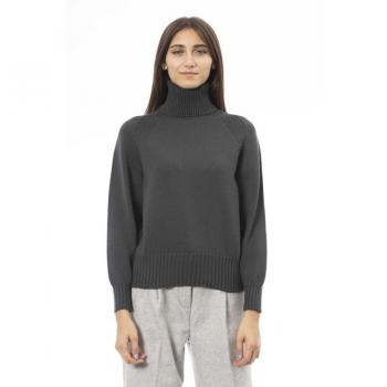 Alpha Studio Green Wool Sweater