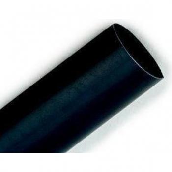 Gaine thermorétractable noire 39/13 mm, paroi fine, 1m, adhésif 3M