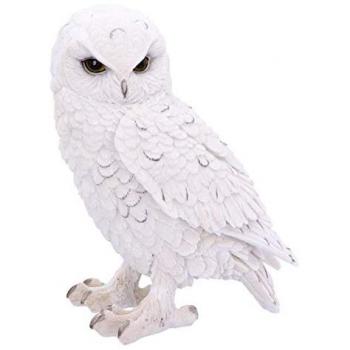 Ornamental Hibou Blanc 20cm