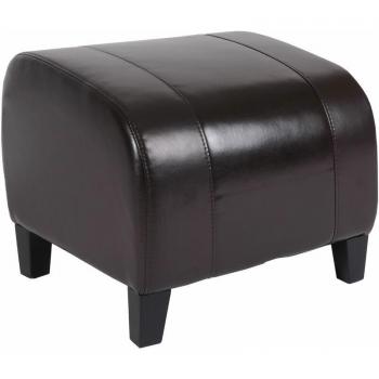 Cuir emmen tabouret‑pouf 37x45x47 cm, brun