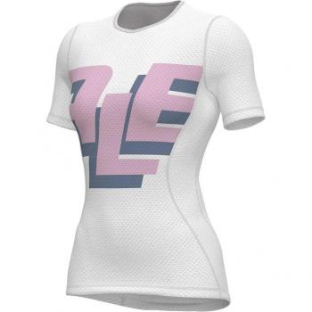 Camiseta Alé Multiverso de Manga Corta para Mujer en Blanco y Rosa
