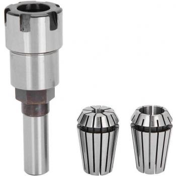 Kit de 3 Pinzas de Fresado (6,5mm + 13mm) con Varilla de Extensión 1/2