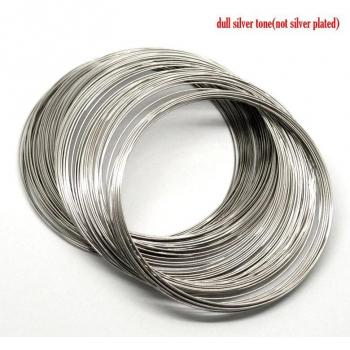 DoreenBeads 200 Loops Silver Memory Wire 80mm-85mm Dia