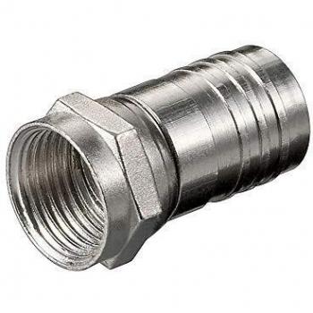 Goobay WEFC 8 F-Connector connecteur de câbles avec prise F et fiche Composante pour télévision HD