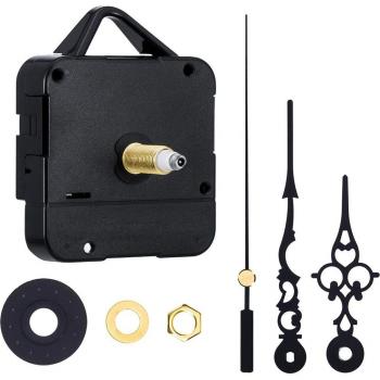 Silent Quartz Clock Movement with Black Hands