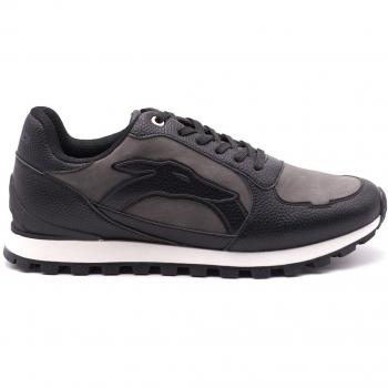 Trussardi Black Leather Sneakers for Men