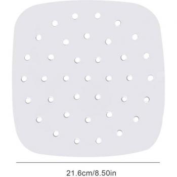 Papiers parchemin carrés et perforés pour friteuse à air, paquet de 100, taille 7.5 pouces/8.5 pouces