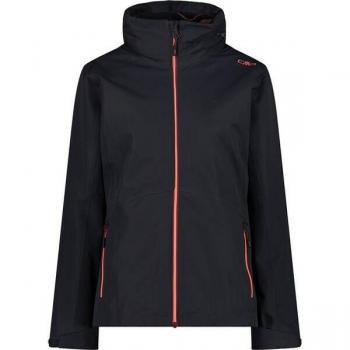 CMP Waterproof Women's Jacket – XS Anthracite/Burgundy (Zip Hood)
