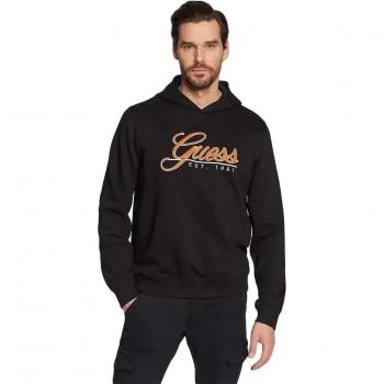 Sudadera con Capucha Guess Beau Regular Fit Jet Black