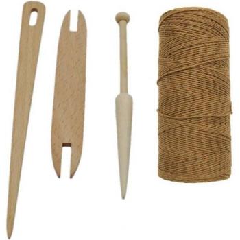 Wooden Knitting Shuttle Stick Set