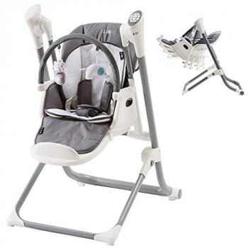 Trona balancín FableKids 2en1 NOA, para bebés de 6 a 36 meses, plegable, sensor de llanto, USB