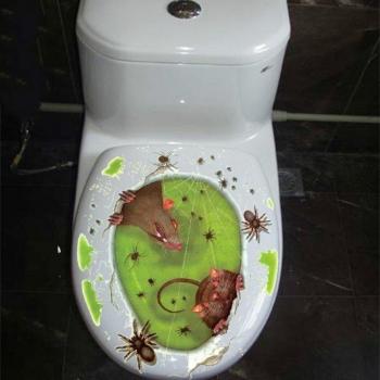 Translucent Halloween Spider Bathroom Stickers