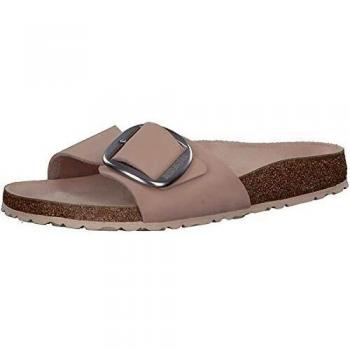 Birkenstock Mules Madrid Big Buckle Cuir Nubuck Femme Marron