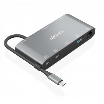 Replicatore di porte Aisens ASUC-8P010-GR USB-C Grigio