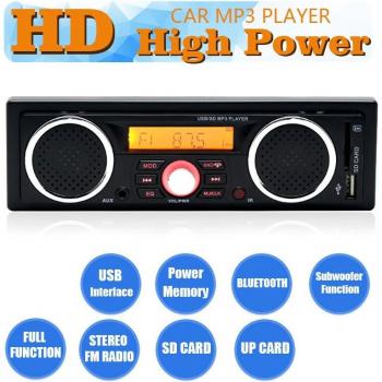 1 Din Hands-Free Bluetooth MP3 Car Stereo with FM, USB, SD, AUX, and 3 Speakers