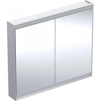 Keramag – Armoire de toilette Geberit One – ComfortLight – 2 portes – Aluminium anodisé