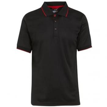 Polo Navigate Regatta Pro Homme Court Manche Noir Classique Rouge
