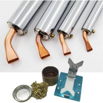 Soldador de Cobre Externo 150 W con Punta de Cincel y Mango de Madera