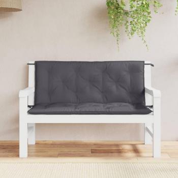 Deux coussins de banc extérieur VidaXL, revêtement imperméable, jeux de cordes