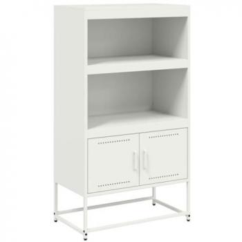 Credenza Bianca 68,5x38,5x123,5 cm in Acciaio Vidaxl 285637