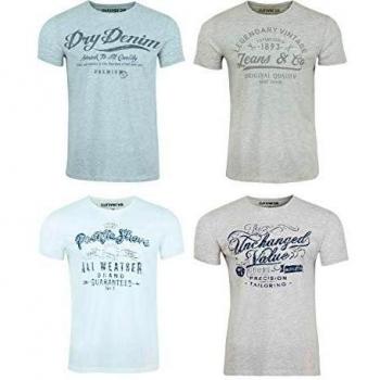 Riverso Herren T-Shirt RIVLeon O-Neck 4er Set