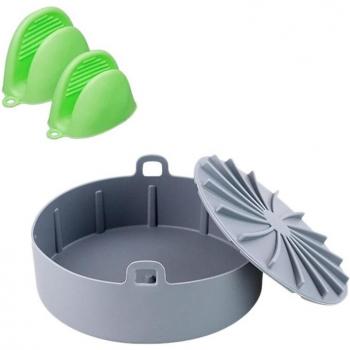 2 Pack Silicone Air Fryer Accessories with Oven Mitts