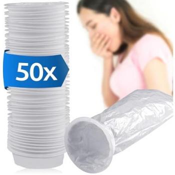 ECENCE 50x Brechbeutel‑Ring‑Set für den Fahrzeuggebrauch