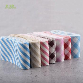 100% Cotton Linen Strips Fabric