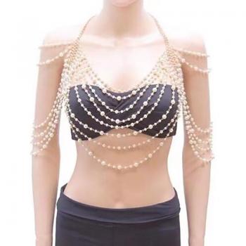 Accessoire perles corps mariée