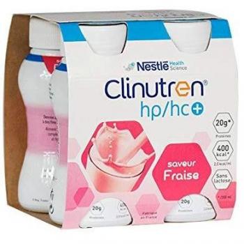 Nestlé Clinutren HP HC+ Mélange de Protéines Fraise(PACK DE 12)