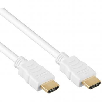 Ligawo 5 m HDMI‑Kabel High Speed mit LAN, 4K/2K, 3D, weiß