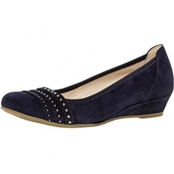 Gabor 22.693 Frauenballettschuhe – Modischer Sommerflatt – Komforterweiterung – Blau