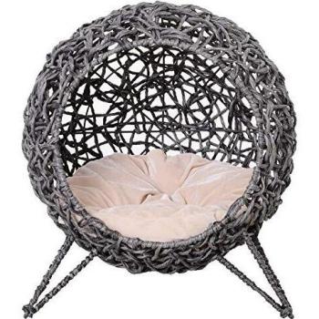 Grotta Accogliente in Resina Intrecciata 52x58, Comfort Grigio