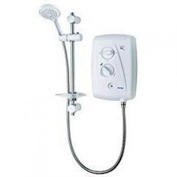 White Modern Bathroom Triton T80z Fast-fit 9.5kW Electric Shower