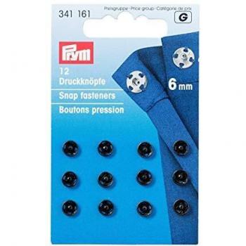 Pressions à coudre 6 mm noir