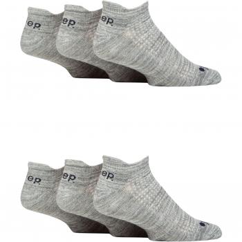 6‑Pair Grey Performance Trainer Socks