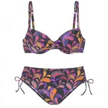Vivance Bügel-Bikini, mit höherer Hose schwarz bedruckt Cup B