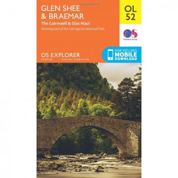 Ordnance Survey Map of Glen Shee & Braemar