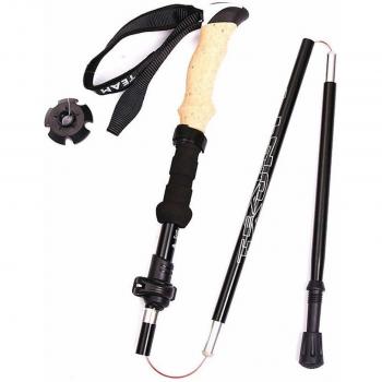 EVA Imitation Cork Hiking Walking Stick Telescopic and Folding