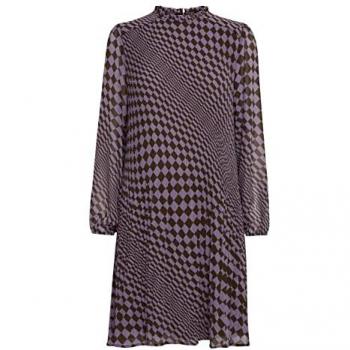 Ichi Rundhals Blusenkleid lila