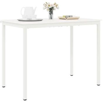 VidaXL Pine Bar Table – 140 x 80 x 105 cm, White Finish