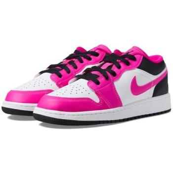 Air Jordan 1 Low Pink Kids Leather Sneakers US 5.5